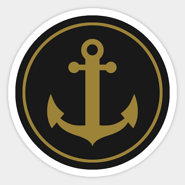 Anchor GOLD Sticker by ArtbyCorey